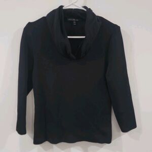 Lafayette 148 Womens Top Size Medium City Modern Silk Blend Elegant Shawl Neck‎